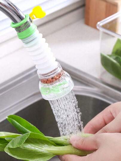 1-2 piezas Cabezal de ducha de grifo, accesorio de manguera de fregadero de grifo portátil con protector contra salpicaduras y aireador - Material de plástico duradero, fácil instalación, flujo de agua de alta eficiencia, anti-salpicaduras, presurizado, almacenamiento transparente, estructura resistente, ducha de mano, se ajusta a varios tamaños de grifos, surtidor de grifo giratorio 360° con regulador de flujo, para bañarse, mascotas, lavado de cabello