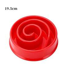 Pet Dog Slow Feeder Bowl Fun Non Slip Anti-Gulping Slower Food Feeding Dishes  Dog Bowl For Large Medium Small Dogs Puppy - 螺旋紅 - 查看 12
