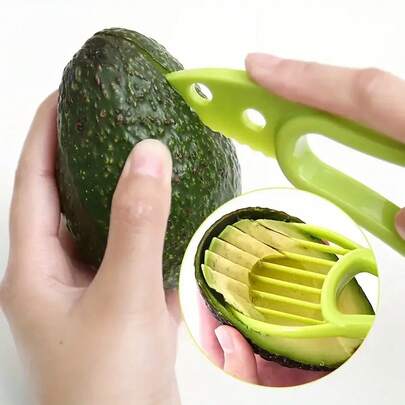 1pc Avocado Slicer - 3-In-1 Multifunctional Tool For Outdoor, Home, And Camping Use