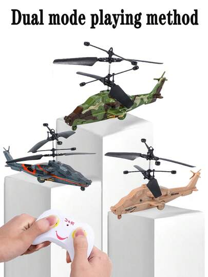 Remote Control Smart Sensing Helicopter, Made Of Anti-Fall Material, Infrared Remote Control. Birthday Gift, RC Helicopter Airplane Plastic Flying Toy, Gesture Sensing Aircraft, Infrared Interactive Educational Toy, With LED Light Cover, Remote Control Excludes Batteries.