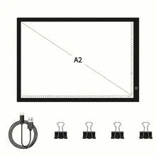 1入組LED追蹤複印板玩具繪圖板，可調節亮度的繪圖平板，適用於學習、教育和遊戲