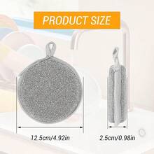 Longzhuo Paños de Alambre de Doble Capa para Húmedo y, Nuevos Paños de Alambre Multiusos Reutilizables, Esponja de Alambre para Fregadero y Cocina (15) - 5 - Ver 6