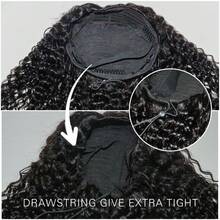 Water Wave Half Wig Brazilian Human Hair 3 In 1 Seamless Flip Over Water Curly Half Wigs Human Hair Glueless Wear And Go Beginner Friendly 150% Density - Natural Black - View 7