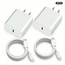 20W 快速充电适配器套装 - PD 20W 充电适配器 + 100cm/3.3ft 快速充电数据线，兼容 14/13/12/11/XS/XR/8/7/6/iPad 系列，壁式充电器 - 白色 - 查看 10