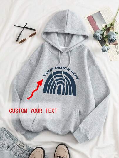 Entwerfen Sie Ihr eigenes Design, um Ihren personalisierten Hoodie zu erstellen, Individualisieren Sie Ihren Namen, Individualisieren Sie Slogans, modischer Text, Langarm-Kapuzenpullover, Damen Hoodie, geeignet für den täglichen Gebrauch, als Geschenk für sie