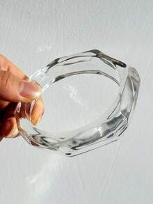 1 件不对称透明几何树脂手链，时尚简约复古优雅珠宝礼物，适合女士 - 多色 - 查看 14