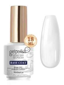 2支装18毫升底胶和免擦洗封层套装 - 光泽持久，可卸除LED美甲灯，底胶和封层打造完美美甲造型，女士美甲礼物，1/2/3支装底胶+免擦洗封层+哑光封层 - 無色 - 查看 10