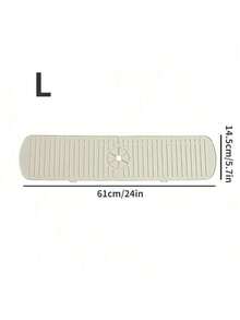 1 pièce Tapis d'évier en silicone, protection anti-éclaboussures pour robinet, tapis de séchage imperméable pour plans de travail de cuisine et de salle de bain, décoration pour la maison, tapis de cuisine antidérapants pour côté d'évier, accessoire de cuisine naturel et hygiénique pour la décoration de la maison et de la cuisine, faisant partie de vos styles confortables d'automne et d'hiver et des décorations de Noël