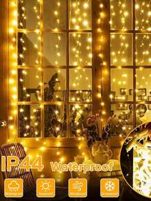 1pc10 Curtain 3*3m 300 Lights Led Curtain Lights Usb Remote Control String Lights Bachelorette Party Party Decoration Lights - Multicolor - View 4