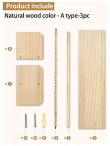 Floating Shelves For Wall,Room Home Bedroom Decor Shelf,Book Shelves Natural Wood Wall Mounted Organizer With Towel Bar Hanging Bookshelves - Multicolor - View 6