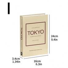 1 cái/3 cái Đồ trang trí sách giả tối giản, Đồ trang trí sách giả phong cách thành phố hiện đại, Sách giả phong cách Bắc Âu cho phòng khách, nhà ở, quán cà phê, trưng bày, đạo cụ chụp ảnh - Nhiều màu - Xem 22