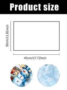 1/2/4/600入 30x45cm 聖誕主題節日餐墊，藍色聖誕雪鎮圖案餐墊，廚房餐桌裝飾，裝飾配件，餐具墊房間裝飾，餐桌裝飾 - 彩色 - 查看 11