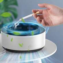 Air Purifier Intelligent Ashtray Smokeless Ashtray For Workplace Car Outdoor UK Back To School - White - View 3