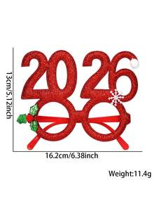 4/3/2/1件装 2026新年眼镜，2026新年眼镜，创意新年派对拍照道具，新年活动数字眼镜 - 彩色 - 查看 4