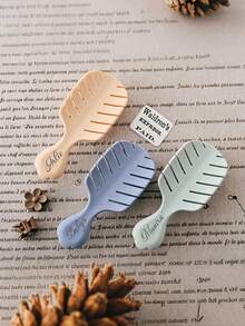 1pc Customized Name Children Hair Accessory Comb, Personalized Girl Hair Decor Hair Brush, Customized Name Friend Gift Family Gift Girl Mother Teacher Gift, Hair Brush, Hair Comb - Multicolor - View 6