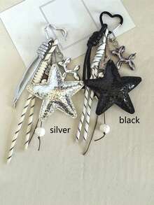 Yogodlns Móc khóa dây da Y2K, Móc khóa hình sao biển dễ thương, Móc khóa sao biển hoạt hình 3D, Mặt dây chuyền chống thất lạc điện thoại, Phụ kiện sao biển mùa hè, Móc khóa dây bện hình ngôi sao năm cánh thời trang, Quà tặng móc khóa đôi - Nhiều màu - Xem 3