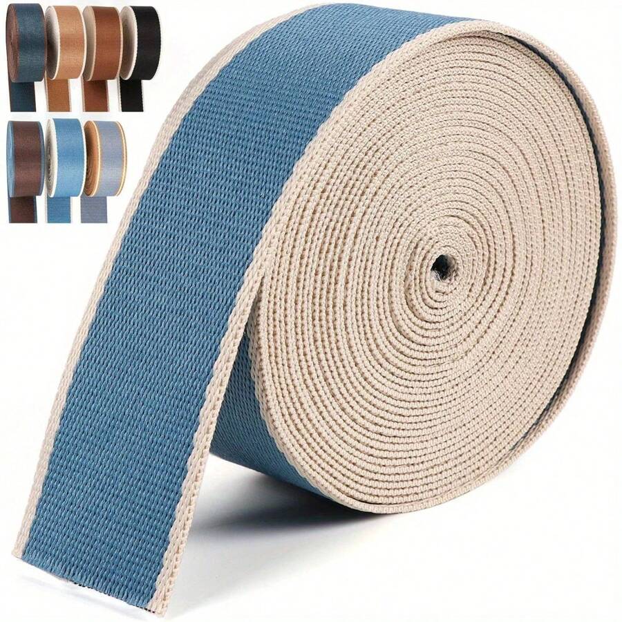 5 Yards Striped Webbing Nylon Webbing 1.5 Inch Webbing Belt Nylon Strap Purse Webbing Straps Ribbon - Blue - View 1