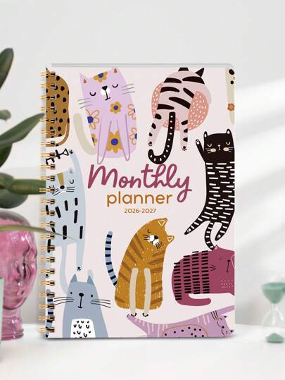 BUBU BUBU 2026-2027 Academic Year Weekly And Monthly Planner, Jan 2026 - Dec 2027, 5.7" X 8.1", Flexible Cover, Wirebound, School & Office Supplies Back To School Supplies