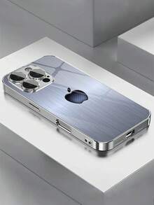 1个苹果设计奢华玻璃背板电镀金非金属手机壳，兼容 16/15/14/13/12/11 Pro Max、16e，Galaxy A52/A53/A54/A55/A56、S21/S22/S23/S24/S25 Plus、Ultra，男女皆宜的理想生日/圣诞礼物 - 金色 - 查看 2