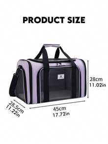 1 szt. składana torba transportowa dla zwierząt do przenośnego przechowywania, odpowiednia do podróżowania ze zwierzętami, odpowiednia dla psów i kotów o wadze do 20 funtów, z oddychającymi panelami z siatki i zamkiem błyskawicznym, lekka torba dla zwierząt z paskiem na ramię i uchwytem u góry, idealna do podróży ze zwierzętami, do samolotu, samochodu, dojazdów do pracy, pikników na świeżym powietrzu, na kemping, na badania weterynaryjne, niezbędna dla miłośników zwierząt. Torba transportowa dla kota