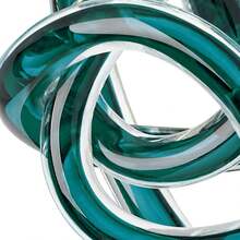 Torre & Tagus Orbit - Esfera Decorativa de Cristal, 7.6 cm de diámetro, Color Verde Azulado - Negro - Ver 2