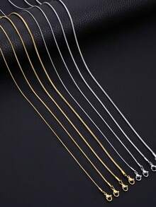 HIYEE Chain Necklace Mix And Match For Women Men Stainless Steel Snake Twist Long Collar High Polished Non Fade - As Shown - View 4