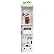 Bathroom Cabinet, Bathroom Cabinet, Storage Cabinet For Living Room And Bedroom, 80 X 20 X 20 Cm - 白色 - 查看 3