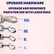 Wytrzymała, tkana nylonowa smycz dla psa, 8-żyłowa linka, bardzo gruba i wzmocniona, odpowiednia dla dużych psów, wygodna rączka do szkolenia i spacerów, odporna na pękanie, zwiększa kontrolę, pasuje do takich ras jak alaskan malamute, pitbull, labrador retriever, owczarek niemiecki, golden retriever, buldog francuski