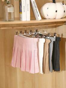 60个/20个/10个成人全塑料裤夹，10个/5个浸胶裤夹，裙夹，家用晾衣绳，无缝不锈钢储物衣架，耐腐蚀金属裤夹，服装店及家用衣架 - 多色 - 查看 5