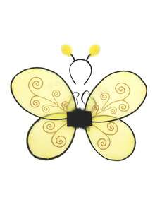 Conjunto de disfraz y accesorios de abeja linda para Halloween (incluye tocado y alas) - Multicolor - Ver 8