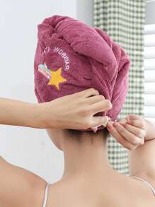 1 pieza Toalla de secado rápido para el cabello de microfibra, toallas anti-frizz para secar el cabello, toalla de secado rápido para el cabello, toallas de secado para chicas, gorro de ducha, decoración del hogar y del baño, decoración de otoño, de vuelta a la escuela