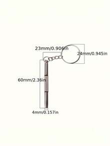 1/2/6 件小型钢制眼镜螺丝刀，多功能眼镜维修螺丝刀套件，用于调整和修理带钥匙扣的眼镜的微型螺丝刀，便携式手动工具，精密螺丝刀工具，可作为圣诞礼物 - 彩色 - 查看 2