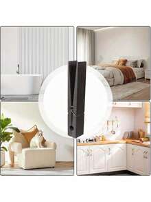 Pinza de ropa gigante para toallero de baño, juego de toallero de pinza de madera extra grande, adecuado para baño, estilo granja montado en la pared, decoración multiusos para lavandería del hogar, toallero o gancho, accesorios de baño para decoración de pared - Multicolor - Ver 5