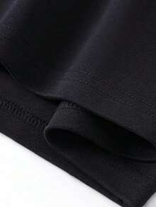 Camiseta de manga corta para hombres de cuello redondo de 100% algodón, una obra maestra de estampado elegante para ocasiones de ocio al aire libre ​ - Negro - Ver 6