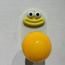 1 Ganchillo con forma de dibujo animado, usado para colgar ganchos de pared resistentes, ganchos autoadhesivos para toallas, chaquetas, ganchos transparentes impermeables, adecuados para duchas de baño, cocina, llaves, puertas, modificaciones en el hogar al aire libre, ganchos prácticos para colgar sombreros, llaveros, joyas