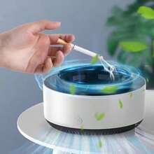 Air Purifier Intelligent Ashtray Smokeless Ashtray For Workplace Car Outdoor UK Back To School - White - View 2
