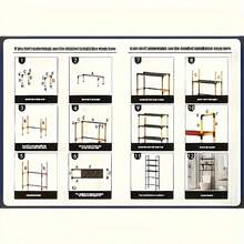 1 raft pentru toaletă, suport de depozitare pentru balcon alb/negru, suport de depozitare multistrat pentru baie, suport simplu de depozitare pentru mașină de spălat. Potrivit pentru baie și balcon. Accesorii pentru baie - Multicolor - Vizualizare 8