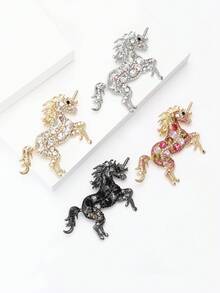 复古合金马胸针 - 时尚动物别针，男女皆宜，适合派对装扮配饰/朋友聚会徽章礼物