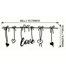 1 pièce Décoration murale minimaliste en métal en forme de cœur pour chambre à coucher, salon, mur de galerie, cadeau d'amour, décoration de maison, décoration de chambre, décoration murale, cadeau pour anniversaire, remise des diplômes, Saint-Valentin, mariage - Noir - Voir 16