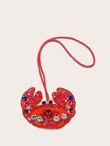 1pc Handmade Beaded Cartoon Lobster, Crab, Shell Animal Keychain Bag Charm - Multicolor - View 9
