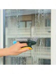 2pcs Color Blocking Arc Handle Cleaning Tool | Multi Effect Brush Head, Shoes, Clothing, Home Cleaning All-Around Responsibility