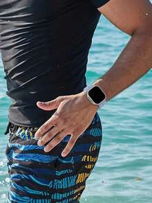 1 件男女通用运动海洋风格表带，兼容 49 毫米 46 毫米 45 毫米 44 毫米 42 毫米 41 毫米 40 毫米 38 毫米系列 10/9/8/7/6/5/4/3/2/1 Ultra SE - 薄霧藍 - 查看 6