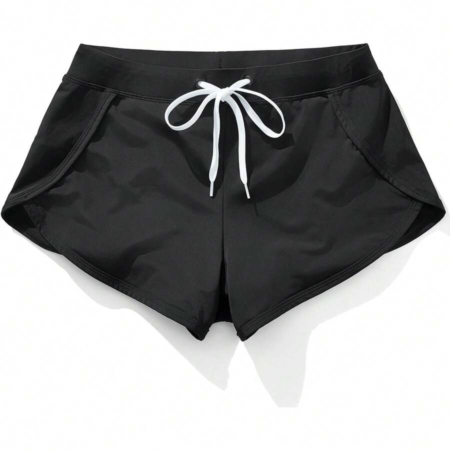 Mens Short Swim Trunks Quick Dry Beach Board Shorts 80s 90s Summer Vintage Swimwear With Swimming SuitsA Valentine's Day AB4D - 黑色 - 查看 1