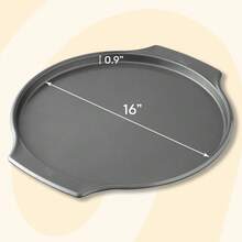 Premium Large Non-Stick Pizza Pan Steel 16 Inch Durable Oven  Heat Resistant Ideal Homemade Frozen Dessert Pizzas Appetizers