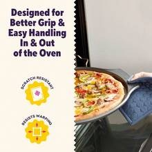 Premium Large Non-Stick Pizza Pan Steel 16 Inch Durable Oven  Heat Resistant Ideal Homemade Frozen Dessert Pizzas Appetizers