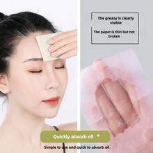200PCS Scented Oil Blotting Paper For Face – Green Tea, Rose & Lavender – Portable Oil Absorbing Sheets For Oily Skin, Shine Control & Pore Care – Makeup & Skincare Essential For All Skin Types - 薄荷綠-200pcs - 查看 3
