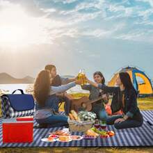 一、户外野餐垫、沙滩毯防水沙、露营便携式游戏垫、适用于户外室内家庭海滩公园草地、徒步旅行