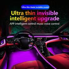 FILIPLI Kit de iluminação ambiente para carro BMW Série 3 18 em 1 com duas zonas Symphony Streamer, LED RGB neon acrílico colorido, faixa de luz ambiente e aplicativo. - Sinfonia - Ver 3