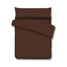 Sábana individual de 3 piezas con funda nórdica, sábana bajera y funda de almohada, sin relleno, ropa de cama súper suave, adecuada para camas de 90/105/135/150/180/200 cm - Marrón - Ver 1