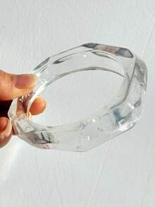 1 件不对称透明几何树脂手链，时尚简约复古优雅珠宝礼物，适合女士 - 多色 - 查看 15